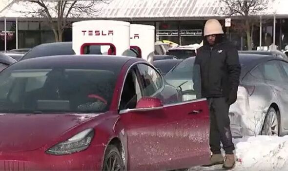 Tesla owners in Chicago's bitter cold are locked in "car graveyards" because their cars won't charge. 