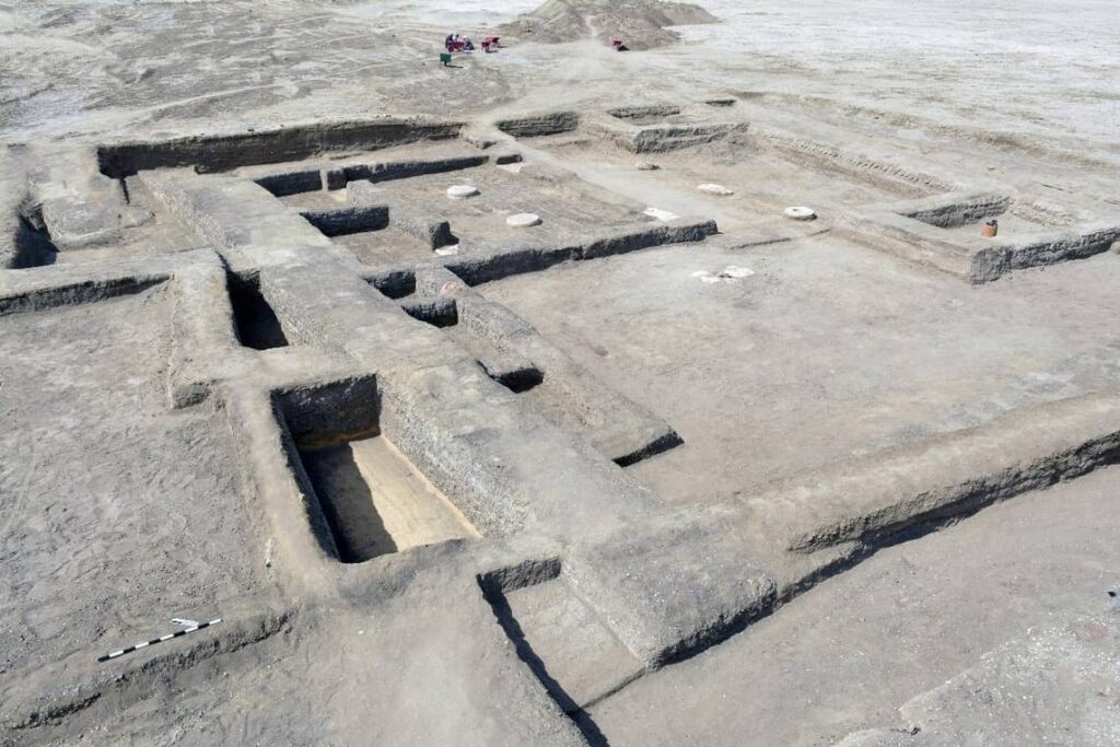 Ruins of the 3,400-year-old rest house found in Tel Habwa. Photo from Egypt’s Ministry of Tourism and Antiquities.