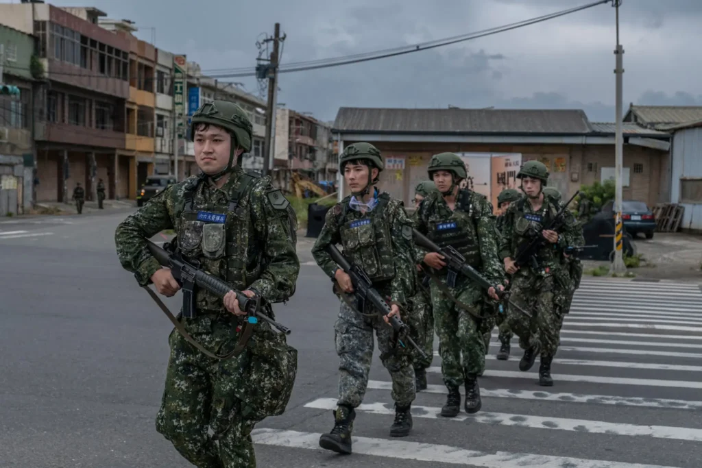 Taiwanese soldiers during a military exercise last year. The island’s self-rule is under threat from an increasingly expansionist China.